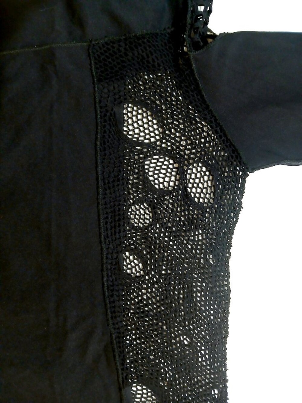 Vintage Y2K Lili Rose Women’s M Black Mesh Lace Stretch Top Goth Alt - Picture 3 of 6